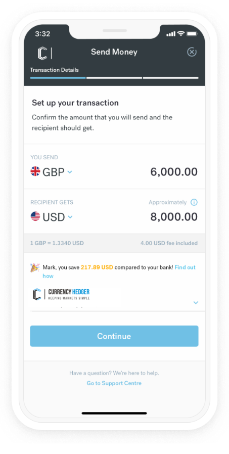 Currency Hedger payment application